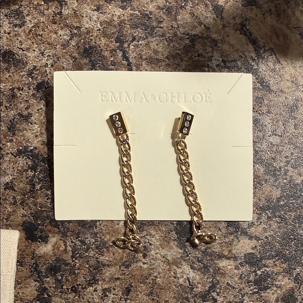 Emma & Chloe Gold Chain Earrings